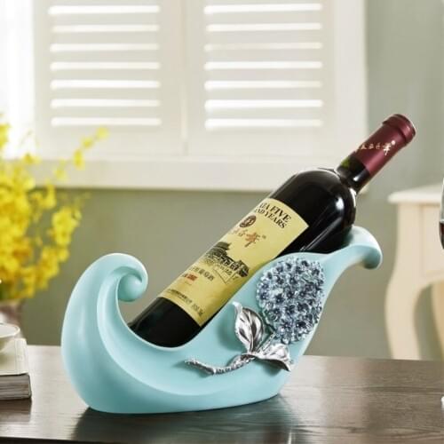 Creative Wine Rack Sculpture Wine Support Ornamental Resin Bottle Holder Barware Decor Craftworks Accessories Supplies