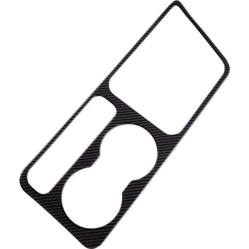 LHD Car Console Water Cup Holder Panel Cover Trim Frame Carbon Fiber Fit for Dodge Challenger 2008 2009 2010 2011 2012 2013 2014