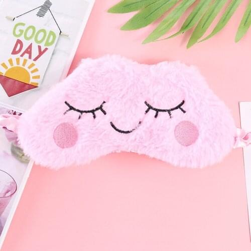 2Pcs Soft Sleep Mask Nature Sleeping Eyeshade Cover Cute Cartoon Cloud Eyepatch Portable Blindfold Travel Eye Protection Cushion