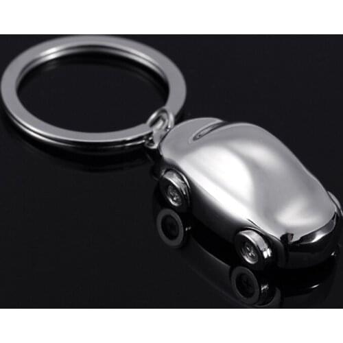 New Style Metal Car Key Chain New Fashion Car Model Car Key Ring Silver European Style Keyring Car Decoration Women Men Gift