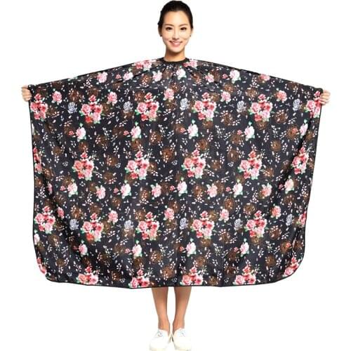 Hairdressing Salon Professional Barber Haircut Capes Fashion Rose Flower Bronzing Waterproof Hairdresser Hair Cutting Apron Gown
