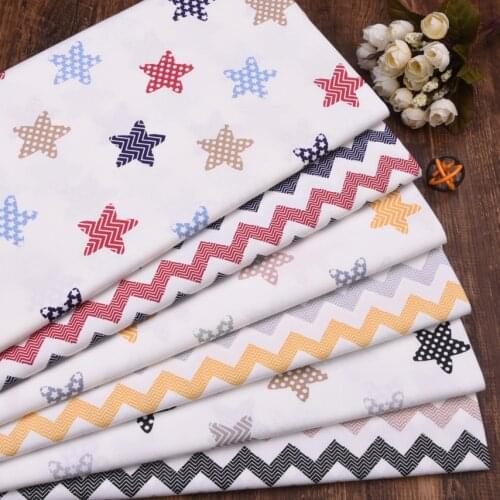 New DIY handmade sewing patchwork quilting baby dress tissus tecido home decor sheet tilda Stars Wave Cotton Fabric Cloth