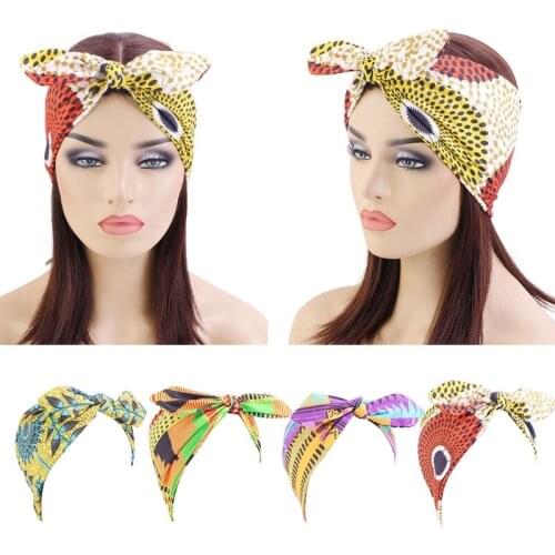 Headbands for Women African Elastic Head Wrap Criss Cross Twisted Wide Turban Hairband Fashion Hair Accessories F3MD