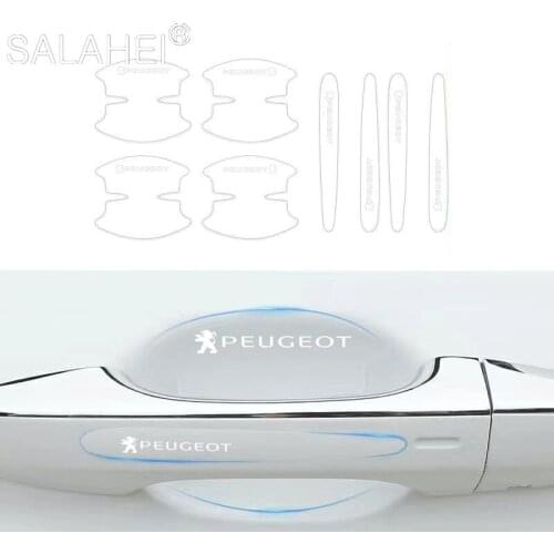 TPU Car Door Bowl Handle Transparent Invisible Sticker For Peugeot GT 206 207 208 306 307 308 508 106 107 108 2008 3008 5008