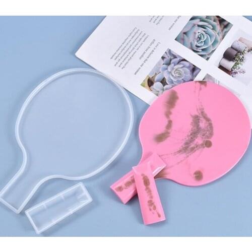 Transparent silicone mold resin decoration craft table tennis racket Charms For DIY mold epoxy resin mold jewelry