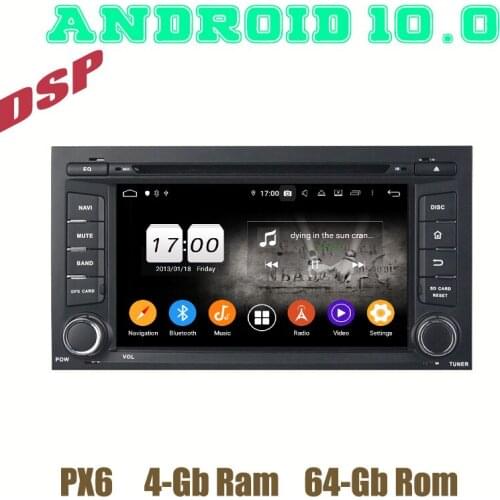 PX6 Android 10.0 Car GPS Radio dvd Player for seat leon 2013 2014 2015 2016 2017 2018 auto Stereo with wifi 4+64G bluetooth usb