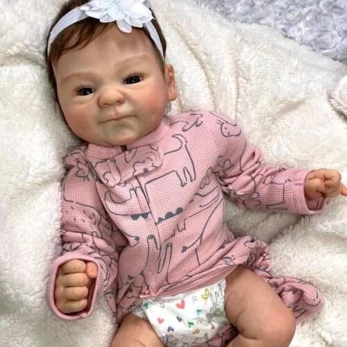 Real alive newborn baby doll 19inch soft silicone reborn doll bebe children gift toys collection dolls