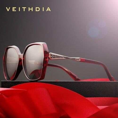 VEITHDIA 2020 TR90 Womens Sun glasses Polarized UV400 Gradient Lens Luxury Ladies Designer Sunglasses For Women Eyewear 3160