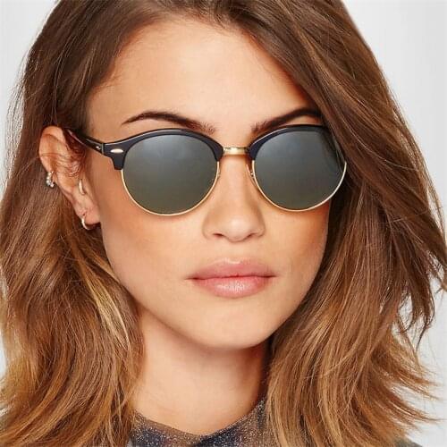 2021 Retro Semi Rimless Sunglasses Men Women Brand Designer Half Frame Hot Popular Summer Style Sun Glasses uv400