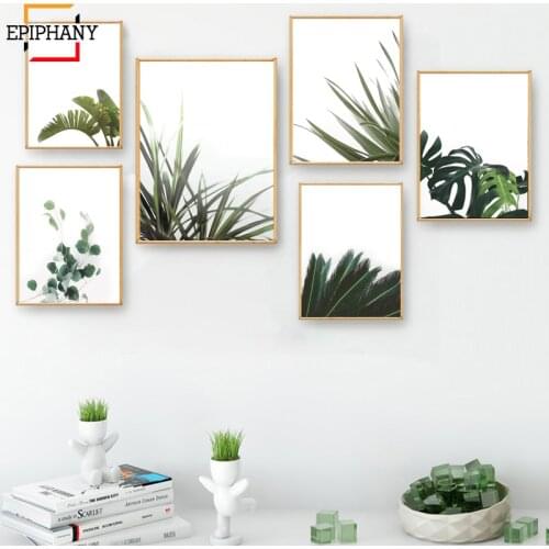 Modern Botanical Print Tropical Leaves Banana Leaf Wall Decor Monstera Art Canvas Painting Nordic Wall Pictures for Living Room