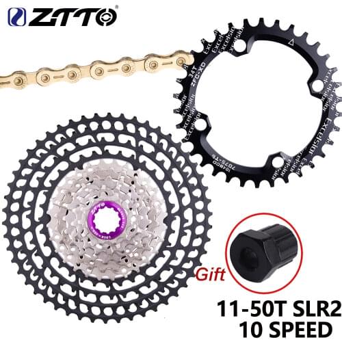 ZTTO MTB 10 Speed 11-50T SLR2 Groupset Ultralight Cassette 10s Freewheel chain ring CNC 454% Ratio Mountain Bike Parts for m6000