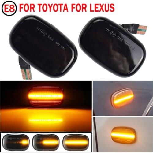 2pcs Led Dynamic Side Marker Turn Signal Light For Toyota Corona Gaia Liteace Paseo Picnic Previa Raum Supra Vios Yaris Verso