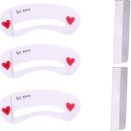 Eyebrow Stencil Template Trimmer Razor Set Beauty Cosmetic Makeup Helper Assistor Tool for Men Women E933