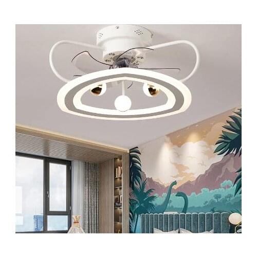 Modern ceiling fan light bedroom room light remote control restaurant living room household electric fan light 110V 220V
