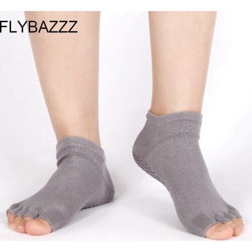 Yoga Toeless Socks Non-Slip Grip Socks For Women Professional Pilates Fitness Gym Sports Socks High Elasticity Softness Sock