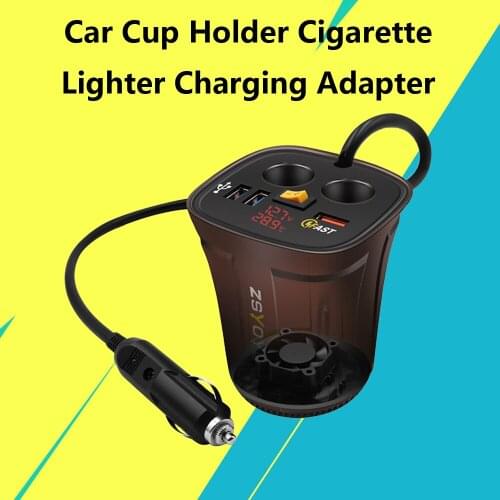 12V-24V Output QC3.0 Car Charger 3 USB One To Three Multi-function Cigarette Lighter Charging 60W Power Car Cup Holder Adapter