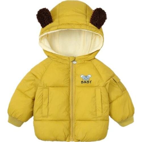 2020 New Childrens clothes toddler coat Autumn Winter Boys Girls Solid Cartoon Cotton Down Jacket Clothes Thin Baby Outfits0-5Y