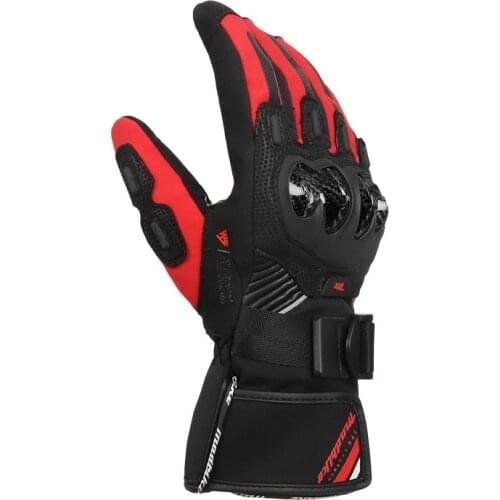 2021 New Winter Motorcycle Gloves Warm Waterproof Motorbike Full Finger Shell Protector Carbon Fiber Male Quantes Madbike 69