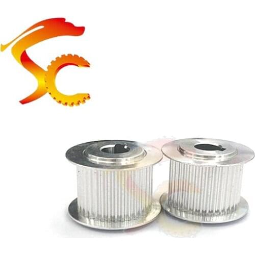5PCS/lots S2M 36 teeth Pitch 2mm for belt width 15mm bore 8mm(Keyway 3mm) Aluminum timing pulley S2M 36teeth
