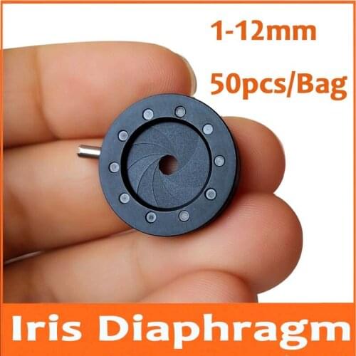 50pcs 1-12mm Zoom Adjustable Iris Diaphragm Aperture Condenser for Digital Industrial Camera Trinocular Biological Microscope