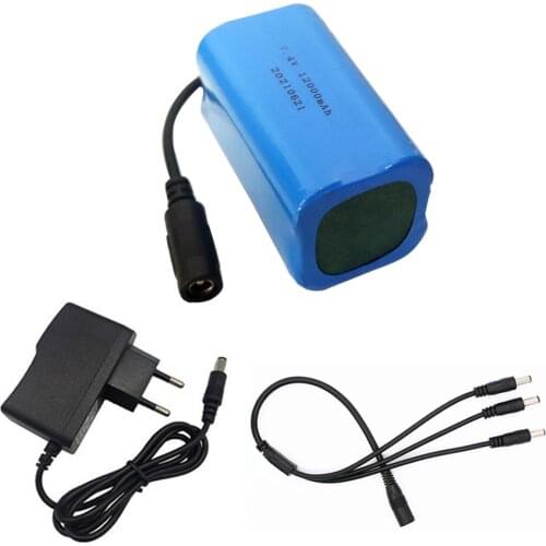 Battery For T188 T888 2011-5 V007 C18 H18 Remote Control RC Fishing Bait Boat Parts 7.4V 12000Mah 6000Mah battery and charger 2S