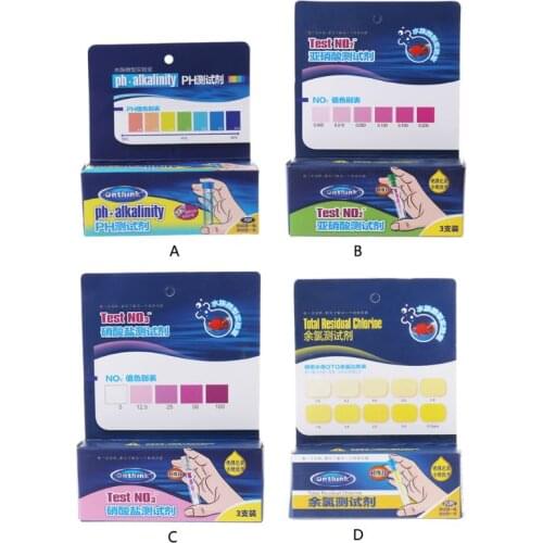 Aquarium Fish Tank PH NO2 NO3 Chlorine Water Quality Test Nitrite Test Solution