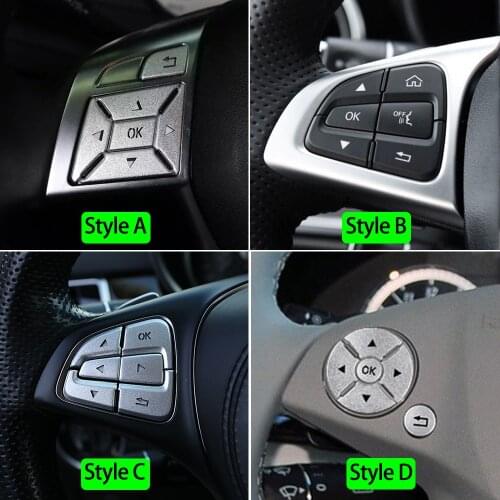 Car Steering Wheel Button Switch Trim Sticker For Mercedes Benz A/B/C/G/E/S/V Class CLA CLS GLA GLC GLK W176 W246 W212 C177 W204