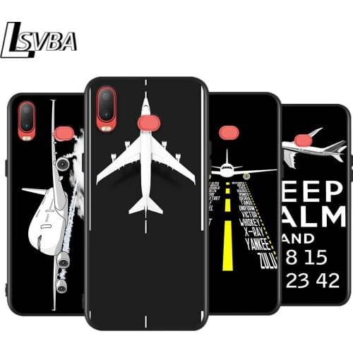 Airplane Flight Travel for Samsung Galaxy A9 A8 Star A750 A7 A6 A5 A3 Plus 2018 2017 2016 Black Phone Case Soft Cover