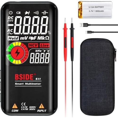S10 / S11 Digital Smart Multimeter Color LCD Display 9999 Digital DC AC Voltage Capacitor Ohm Diode NCV Hz Tester