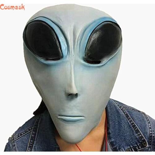 Cosmask Alien Scary Latex Mask Cosplay Big Eyes Alien Mask Festival Halloween Novel Latex Mask For Party