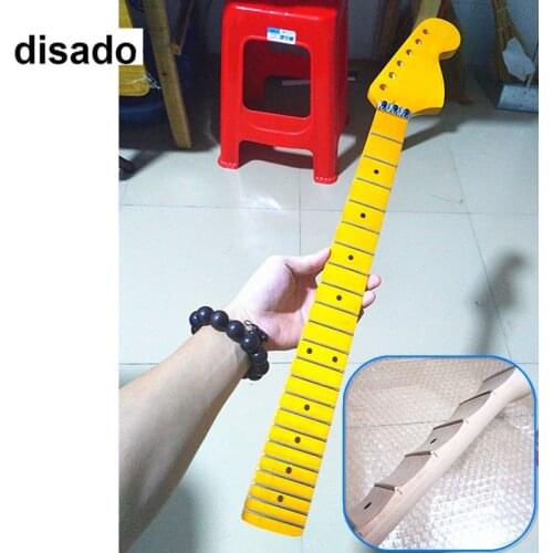 Disado 22 Frets big headstock maple Electric Guitar Neck maple scallop fretboard inlay dots glossy paint guitar accessories