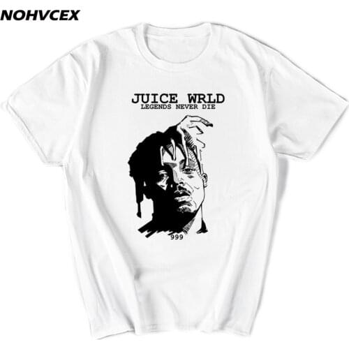 Juice Wrld Singer New Print T Shirt Men Fashion Summer Tops Hip Hop Rapper Tee Male