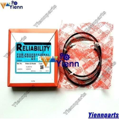 Piston Ring Set 1A091-21050 For Bobcat 763 763F 763G 763H 763HC 763HF 763HG Skid Steer Loader Engine Parts