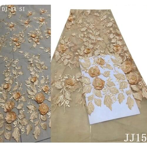 Bridal Net Lace Graceful 2018 African Lace Fabric High Quality 3D Nigerian Lace Fabrics For Wedding Dress