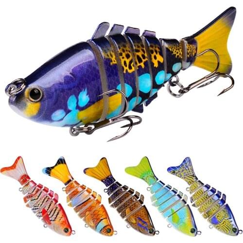 Multi Jointed 7 Sections Wobblers Pike Fishing Lures Artificial 10cm 15.6g Artificial Hard Bait Trolling Pike Carp Fishing Tools