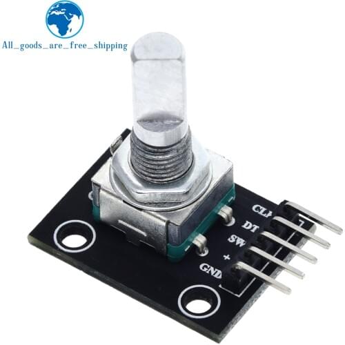 TZT 360 Degrees Rotary Encoder Module For Arduino Brick Sensor Switch Development Board KY-040 With Pins