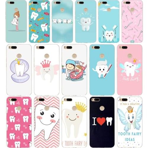 110FG Dentist Dental Crowned Tooth Soft Silicone Tpu Cover phone Case for xiaomi redmi mi 8 A1 A2 lite