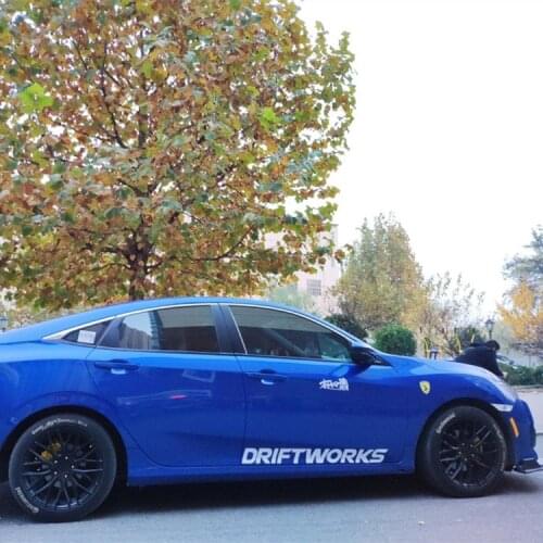 100cm*13cm Drift Sticker DRIFTWORKS Personality Modification Sticker Funny Car Styling Decal Stickers Accessories Black/silver