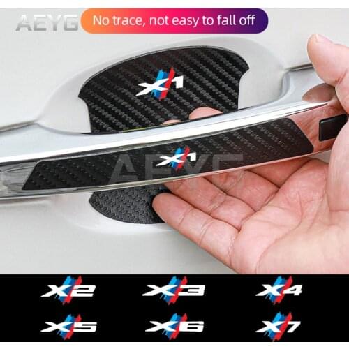 Car Door Handle Carbon Fiber Stickers Film For BMW X1 X2 X3 X4 X5 X6 X7 X8 2020 Decals Vinyl Auto Automotive Goods Accessories