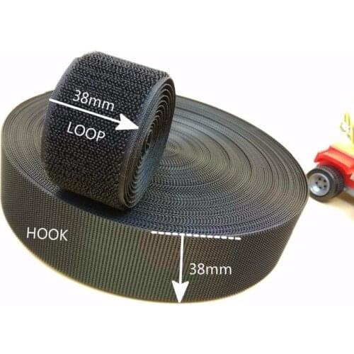 1" 1.5" 25mm 38mm Width Nylon Injected Hook Non Pilling Loop 5 Meters Care For Baby Clothing Cuff Adhesive Fastener Accessories