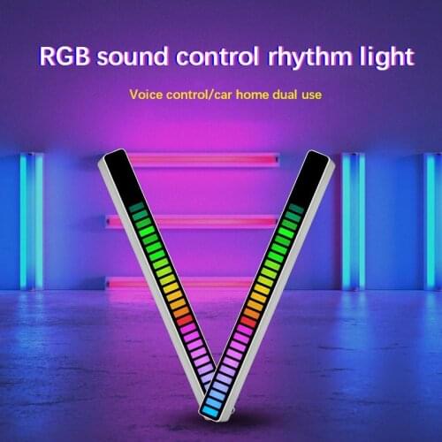 Tuya Pickup Rhythm Light 2021 Atmosphere Light APP Control Colorful RGB Voice-Activated Rhythm Music Car Desktop With 32 LEDS