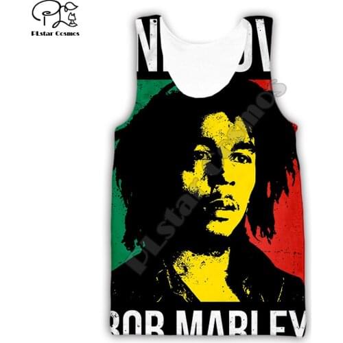 PLstar Cosmos Reggae Bob Marley Tracksuit Casual New Fashion Hip Hop Colorful 3DfullPrint Unisex Vest/Tank Top Mens Womens s-2
