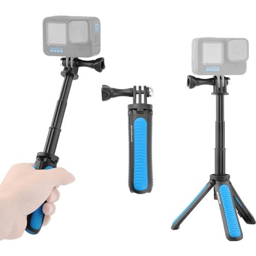 Extendable Selfie Stick for Gopro Portable Vlog handle Grip Tripod Stand for Hero 9 8 7 6 5 Black Max DJI Osmo Action Camera