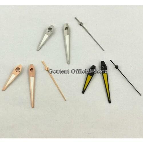 Goutent Silver/Rose Gold/Black Watch Hands Fit For NH35 NH36 Movement Watch Spare Parts