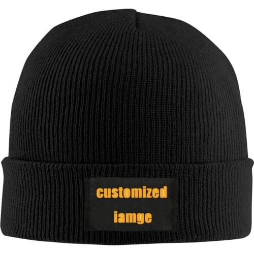 NOISYDESIGNS 2020 High Quality Custom Print Mens Hats Unisex Winter Warm Casual Beanie Hat Women Black Knitted Caps Custom