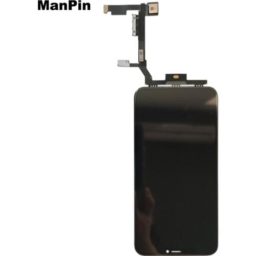 For iPhone XS Max X LCD Touch Screen Glass With Long Flex Cable No Soldering Front Display Panel Lens Replacement Repair Parts
