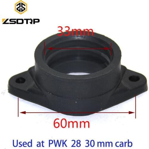 ZSDTRP 2pcs/lot Rubber Adapter Inlet Intake Pipe fit on PWK 28/30mm 32/34mm Carburetor Universal UTV ATV
