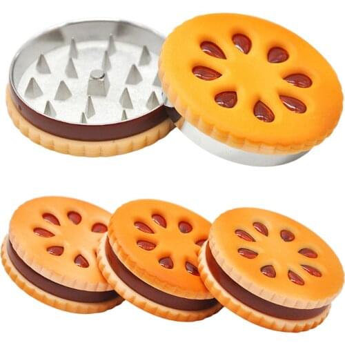 1Pcs Herb Tobacco Grinder Biscuit Shape Weed Grinder Spice Smoking Crusher Smoke Cigarette Accessories Pipe Tool