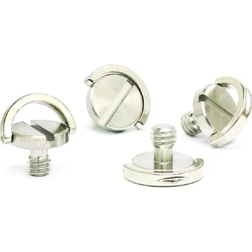 10PCS 1/4"Stainless Steel C-Ring Camera Screw For Tripod Rapid Quick Release Plate Mount Baseplate For Camera Tripod Accessorie