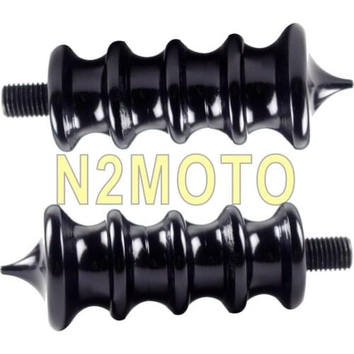 2pcs Black/Sliver Aluminum Motorcycle Shifter Peg Rough Craft Heel Toe Shift Lever Gear Pedal for Harley Sportster Dyna Fat Bob